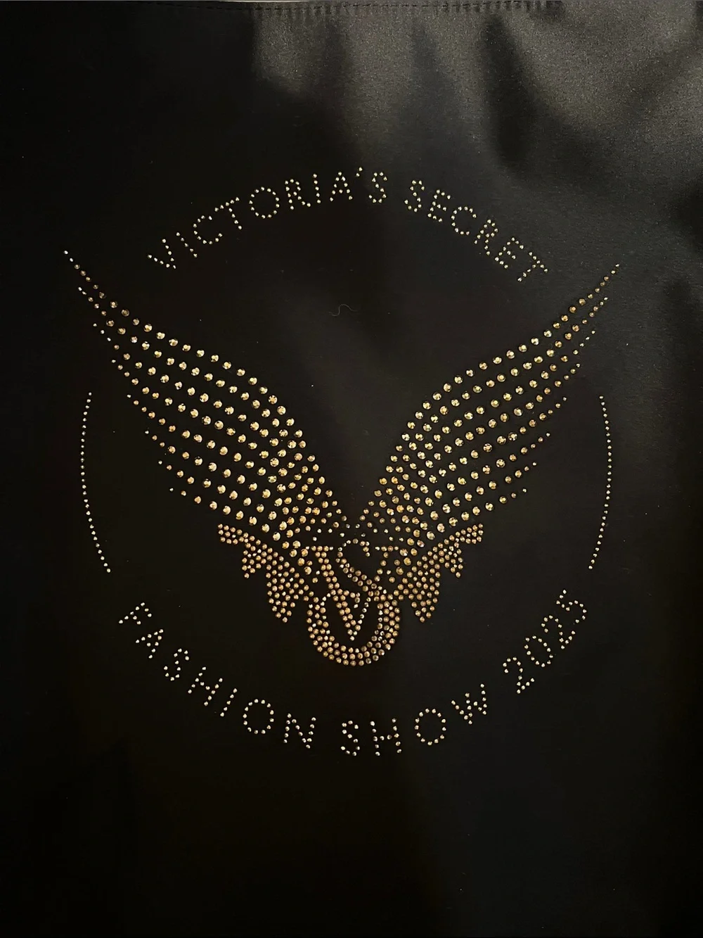 Victoria's Secret Black Tote with Gold Studded Wing Logo